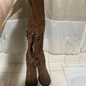 Freebird by Steven Brock BROWN  boots suede distressed 7 NWOB